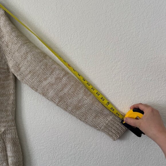 Coupe Collection Beige Knit‎ Zip Up Sweater Cardigan Womens Size Large EUC - Picture 6 of 8